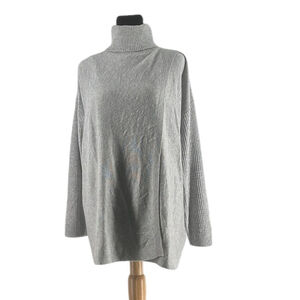 Contemporaine sweater Gray Knit crossover 
Tunic cashmere wool Size XS